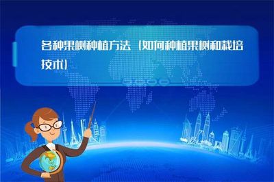 各种果树种植方法(如何种植果树和栽培技术)